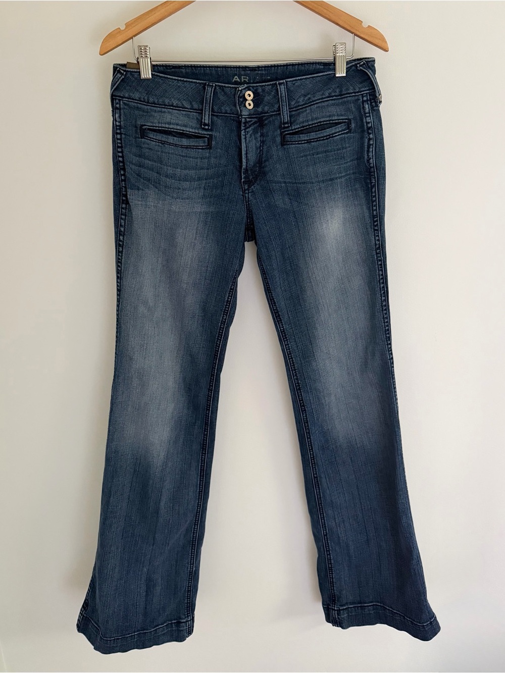 Ariat Bluebell Trouser Jeans 30L Mid Rise Wide Leg Western Cowgirl